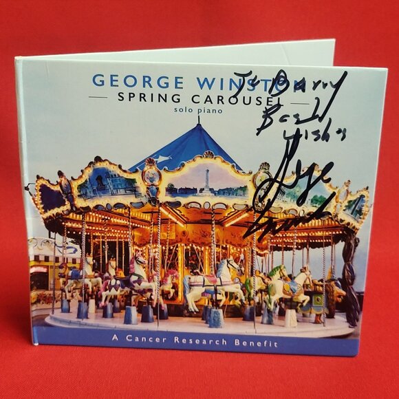 George Winston Spring Carousel Solo Piano CD 2017 Signed - Picture 1 of 6